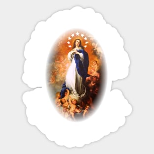 Nicaragua T-Shirt La Purisima Inmaculada Immaculate Heart Sticker